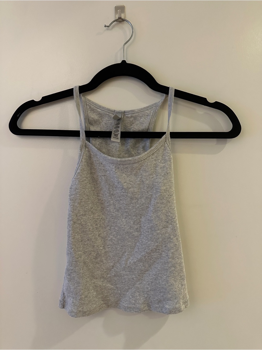 Skims Light Heather Gray Cotton Ribbed Cami Top - Women's